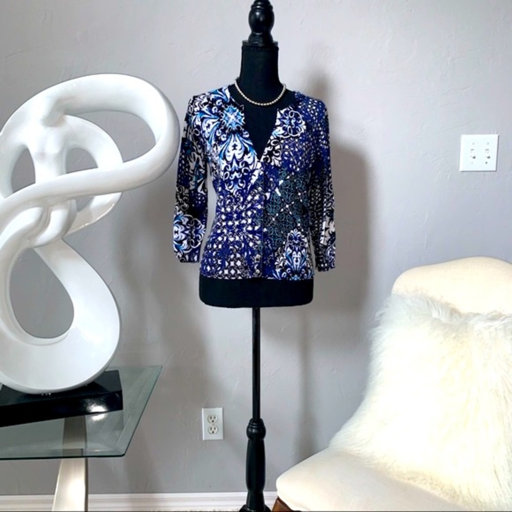 White House Black Market Multi-patterned Cardigan